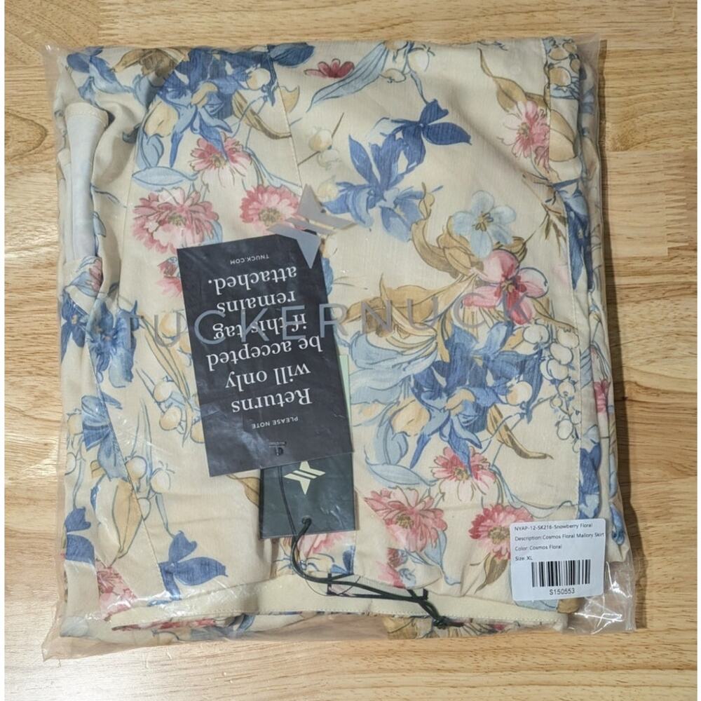 Tuckernuck Floral Mallory Maxi Skirt XL Flowy Flared Chiffon Summer Resort Wear - Picture 4 of 14